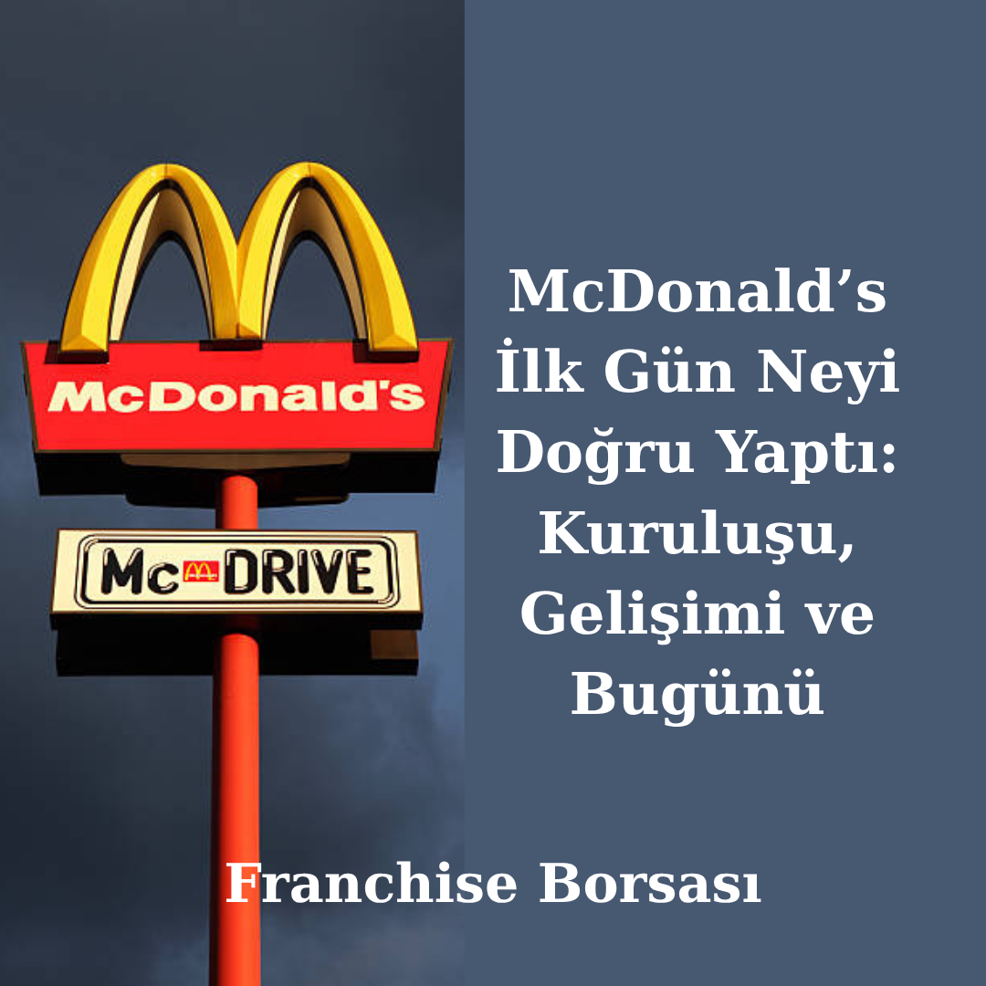 McDonald’s markasının ikonik logosu, fast-food sektöründe global başarı ve franchise sistemini simgeliyor.McDonald’s İlk Gün Neyi Doğru Yaptı: Kuruluşu, Gelişimi ve Bugünü